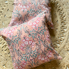 Load image into Gallery viewer, BLOCK PRINT CUSHION COVERS - CORAL FLORAL
