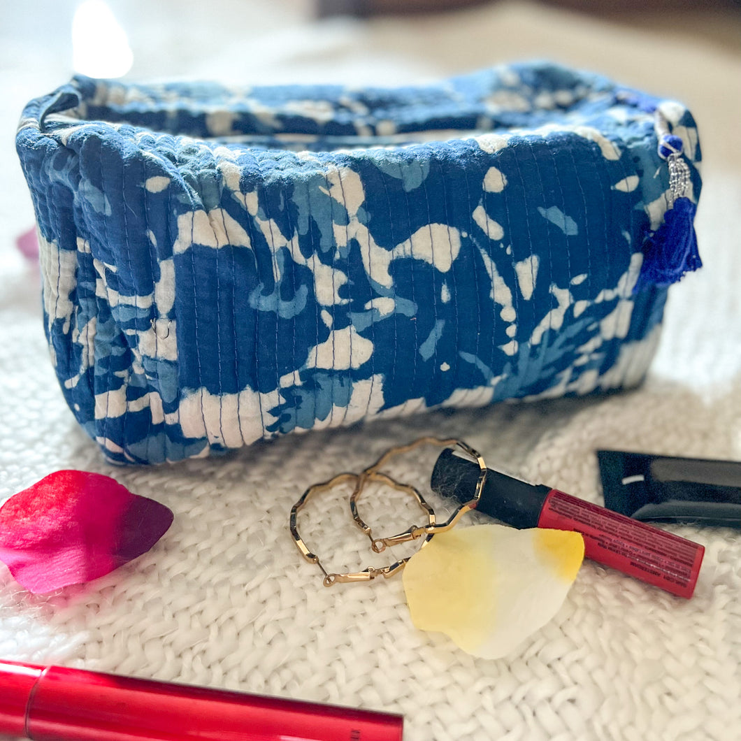 BRIGHT AND BOHO POUCH - INDIGO