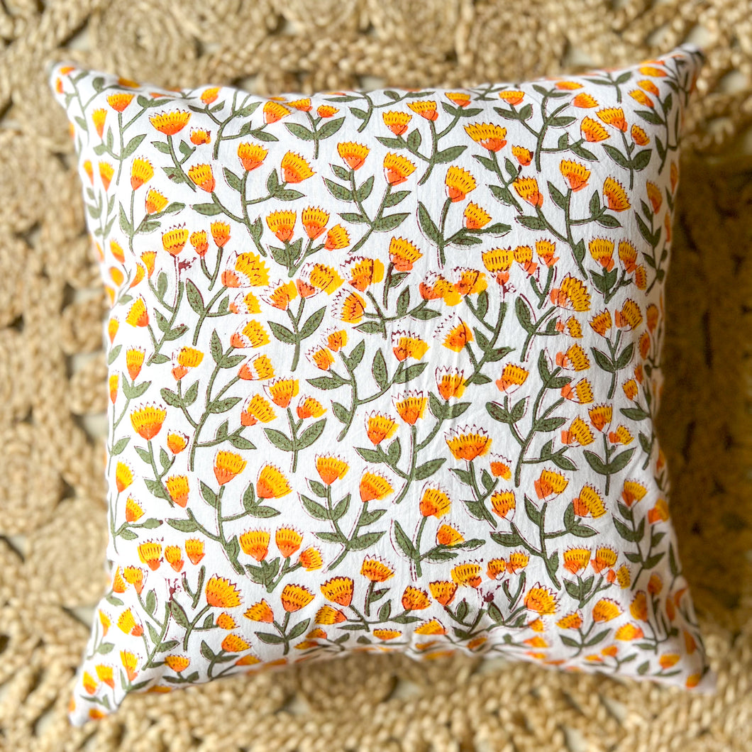 BLOCK PRINT CUSHION COVERS - LITTLE SUNSHINE