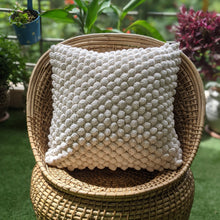 Load image into Gallery viewer, WHITE BOHO CROCHET CUSHION COVER
